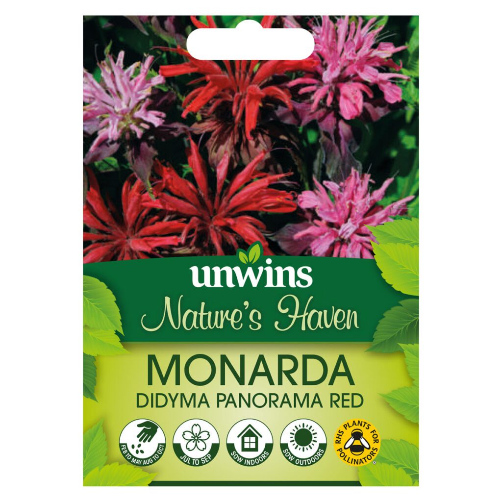 Nature’s Haven Monarda didyma Red Shades Panorama Red Seeds 5051618035842 2